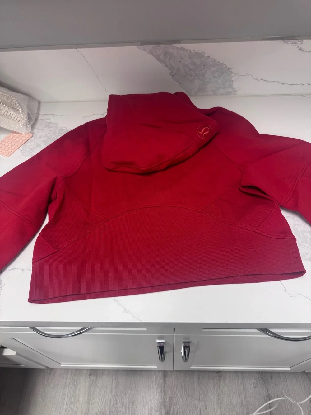 Lululemon Scuba athletica Red Half-Zip Hoodie Sweatshirt